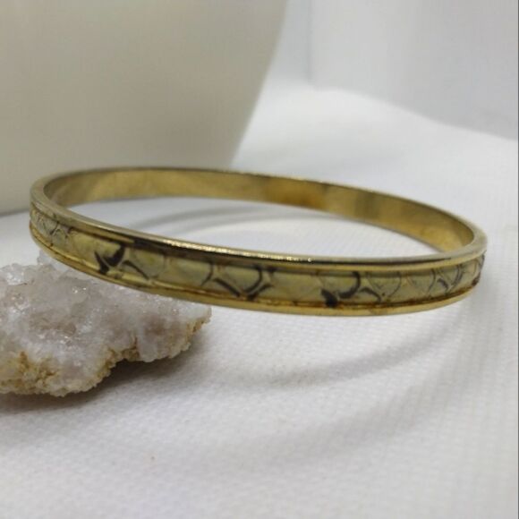 Snakeskin gold tone‎  bracelet - Picture 1 of 2